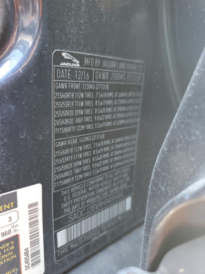 2017 Jaguar F-Pace Premium VIN: SADCJ2BV9HA495484 Lot: 90823445