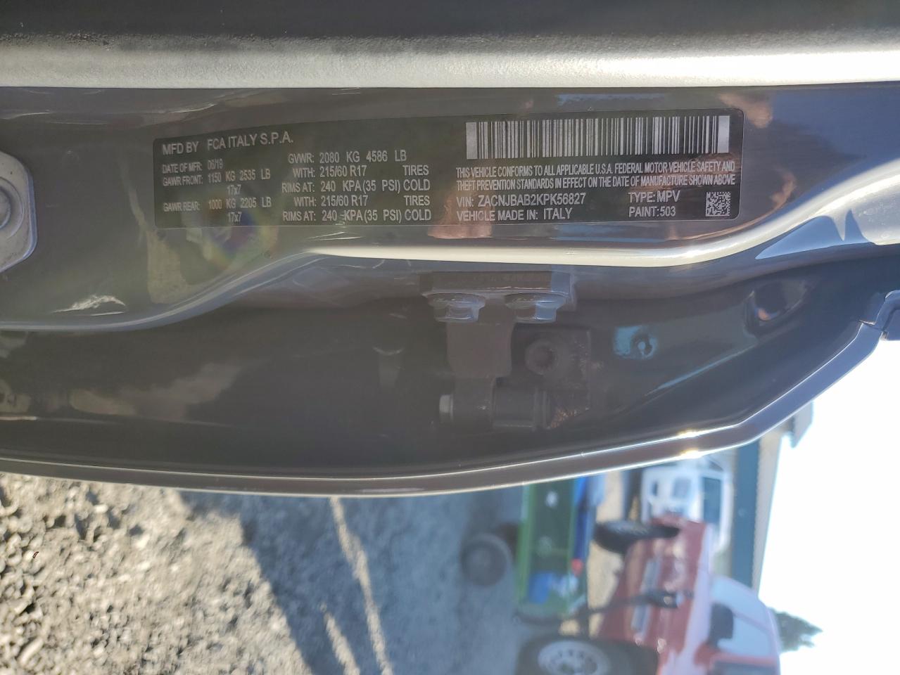 2019 Jeep Renegade Sport VIN: ZACNJBAB2KPK56827 Lot: 82485895