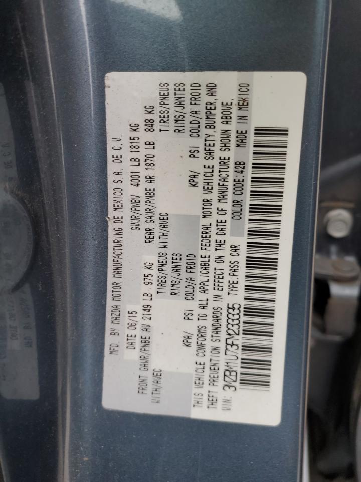 2015 Mazda 3 Sport VIN: 3MZBM1U73FM233335 Lot: 90448485