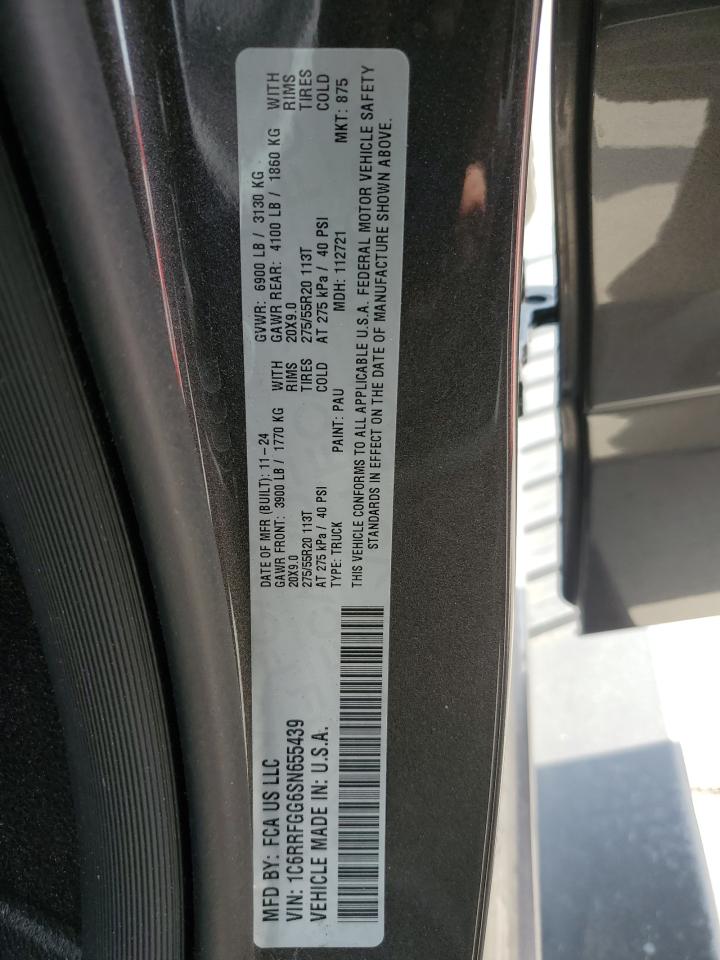 2025 Ram 1500 Tradesman VIN: 1C6RRFGG6SN655439 Lot: 86608595