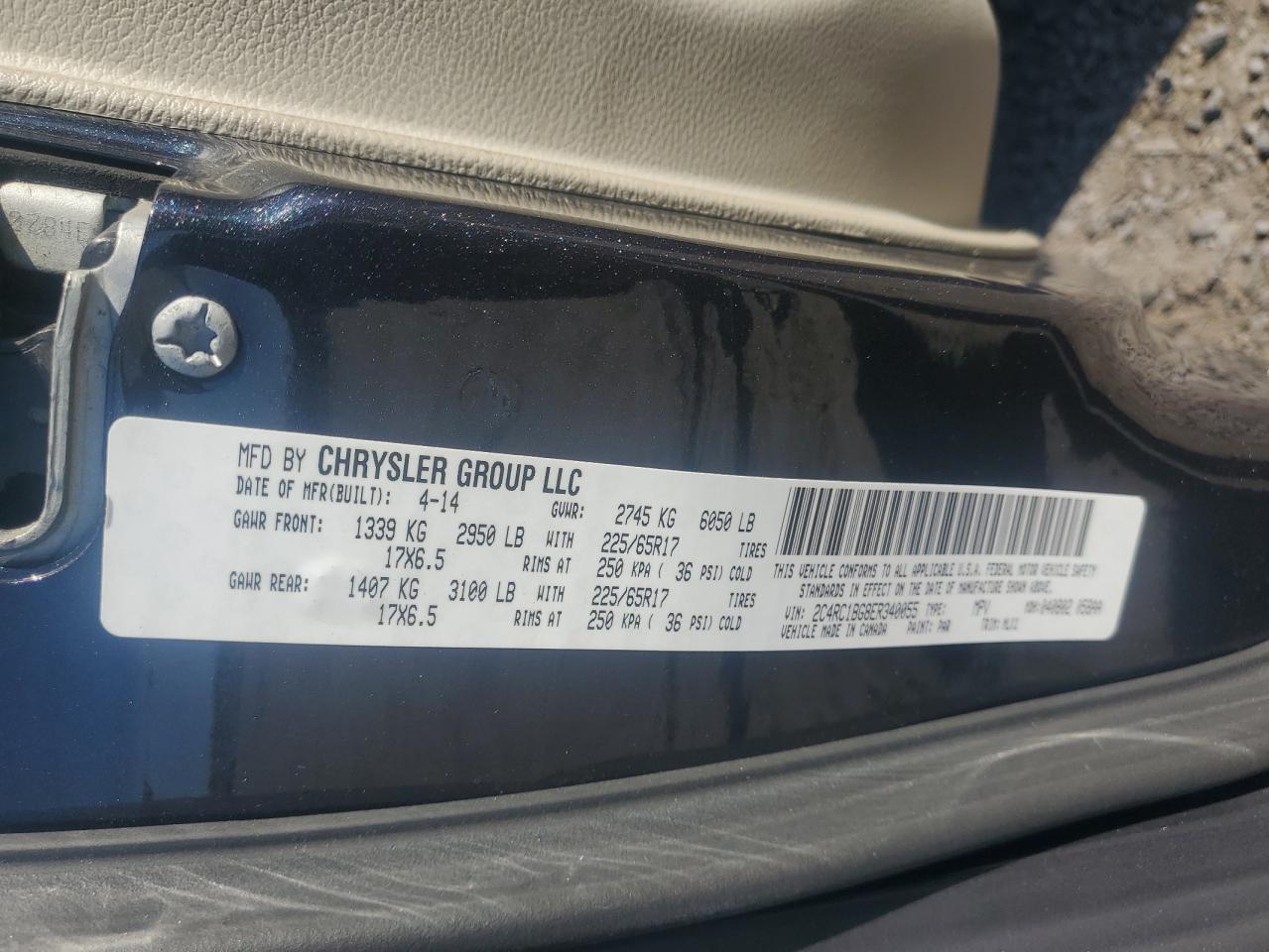 2014 Chrysler Town & Country Touring VIN: 2C4RC1BG8ER340055 Lot: 91022855