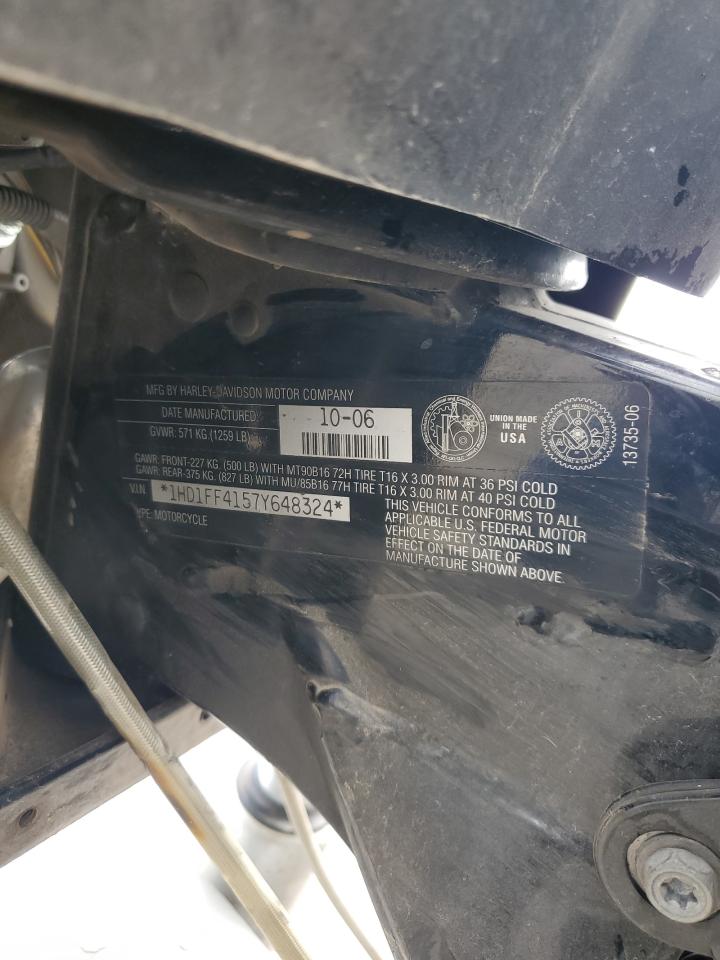 2007 Harley-Davidson Flht Classic VIN: 1HD1FF4157Y648324 Lot: 82177655