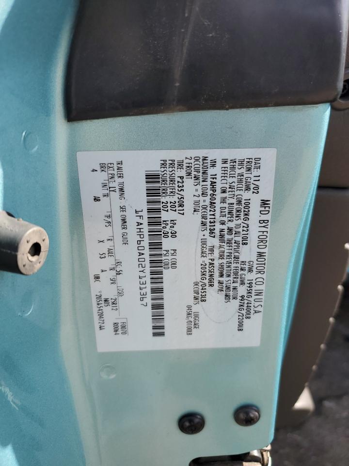 2002 Ford Thunderbird VIN: 1FAHP60A02Y131367 Lot: 81976065