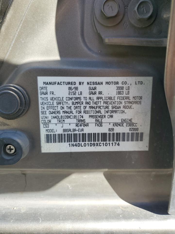 1999 Nissan Altima Xe VIN: 1N4DL01D9XC101174 Lot: 82284865