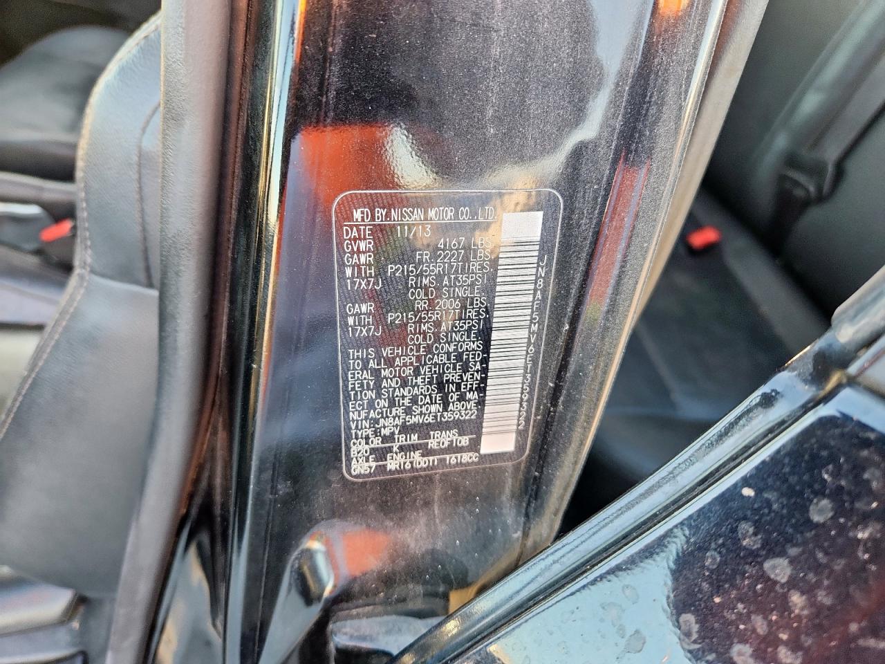 2014 Nissan Juke S VIN: JN8AF5MV6ET359322 Lot: 82446645