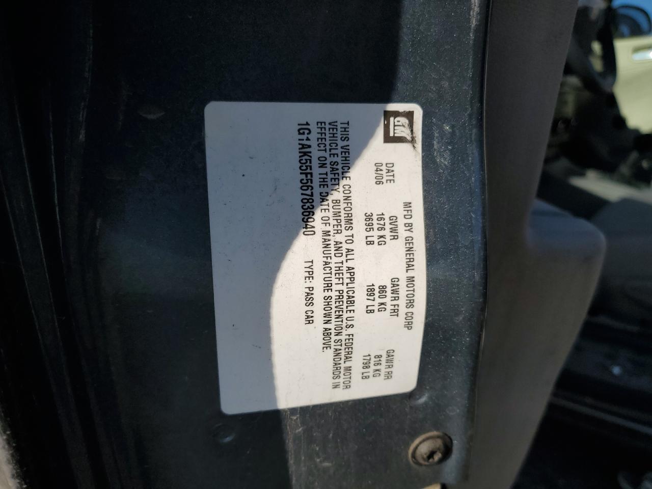 2006 Chevrolet Cobalt Ls VIN: 1G1AK55F567836940 Lot: 82453135