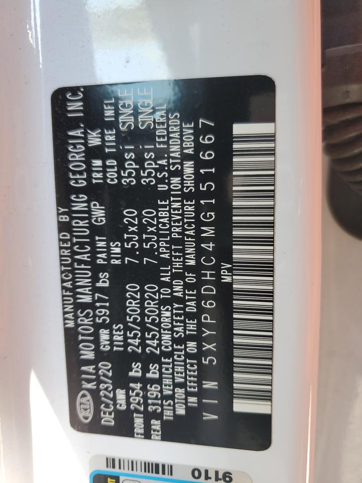 2021 Kia Telluride S VIN: 5XYP6DHC4MG151667 Lot: 82399435
