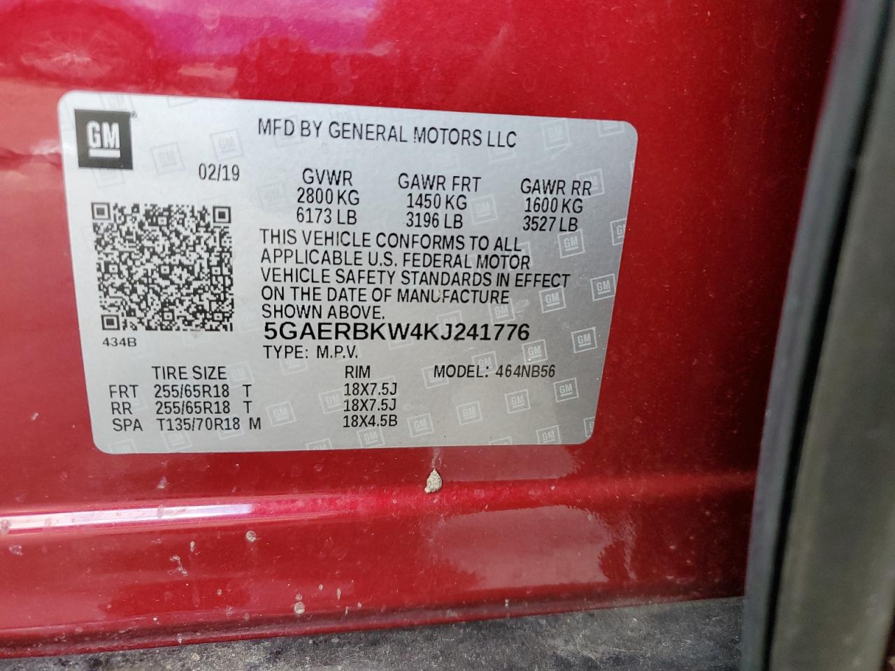 2019 Buick Enclave Essence VIN: 5GAERBKW4KJ241776 Lot: 84068835