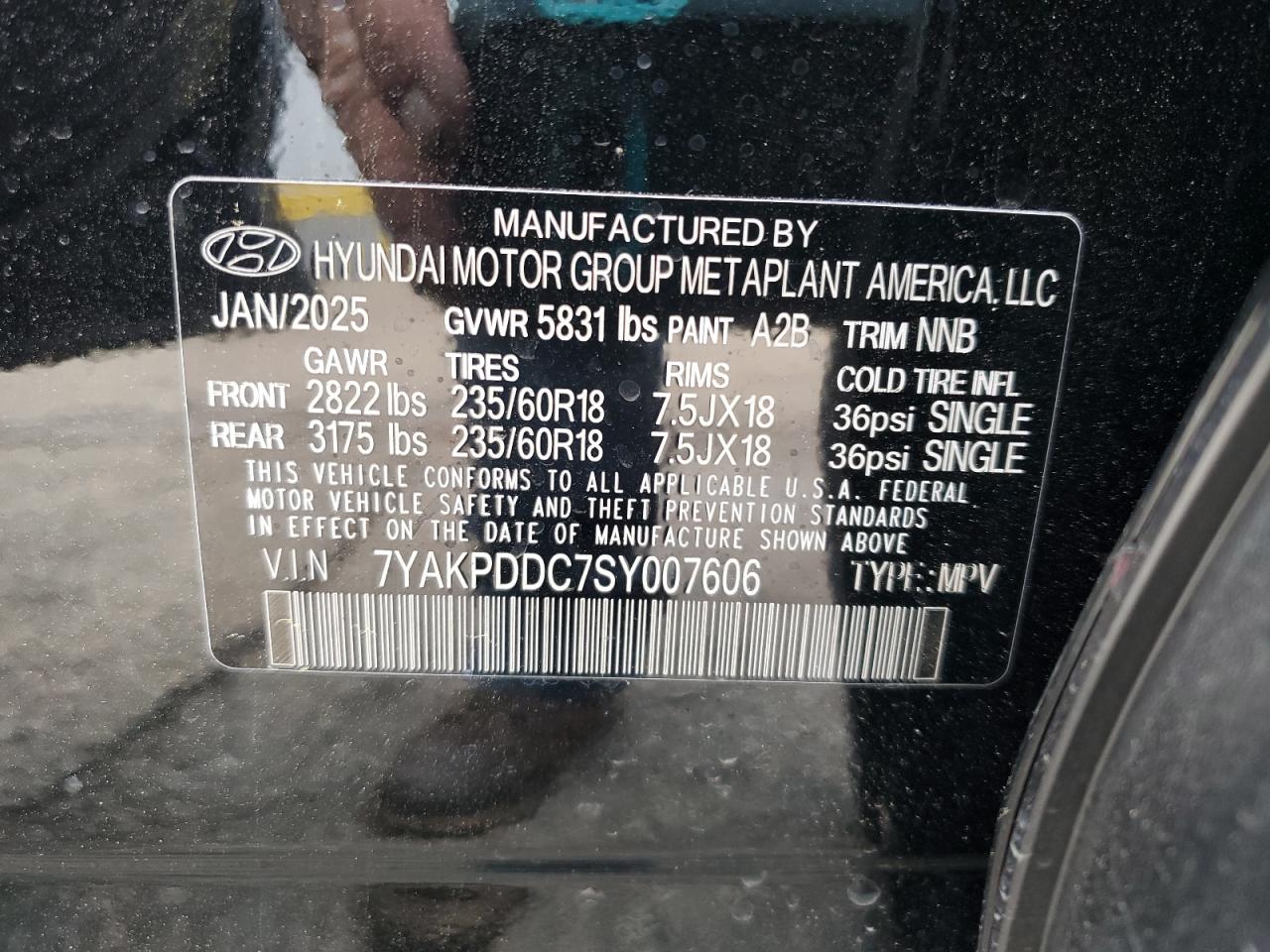 2025 Hyundai Ioniq 5 Xrt VIN: 7YAKPDDC7SY007606 Lot: 86104025