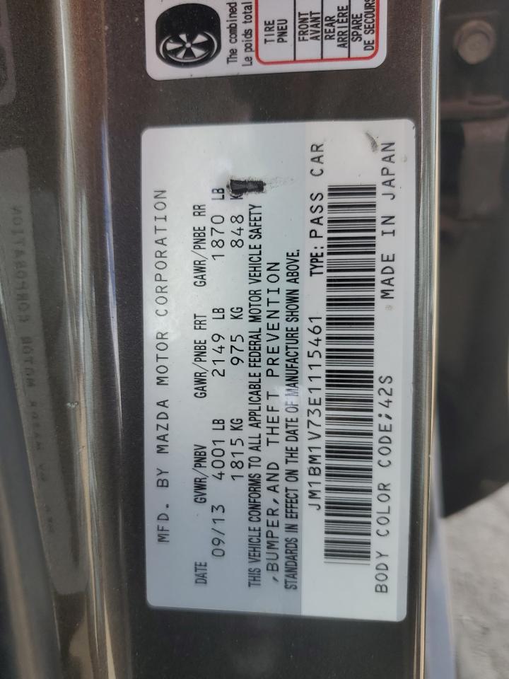 2014 Mazda 3 Touring VIN: JM1BM1V73E1115461 Lot: 85331195