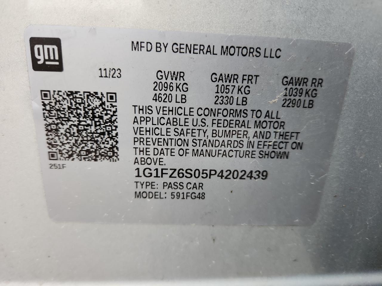2023 Chevrolet Bolt Euv Premier VIN: 1G1FZ6S05P4202439 Lot: 89566695
