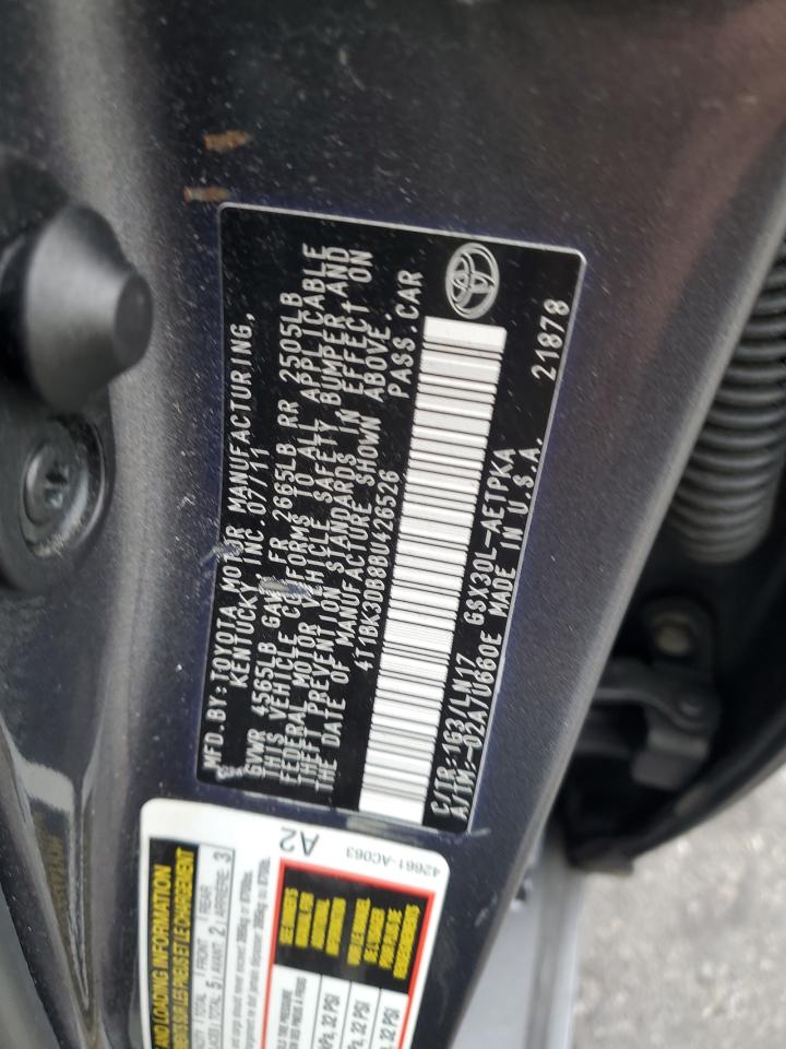 2011 Toyota Avalon Base VIN: 4T1BK3DB8BU426526 Lot: 85890935