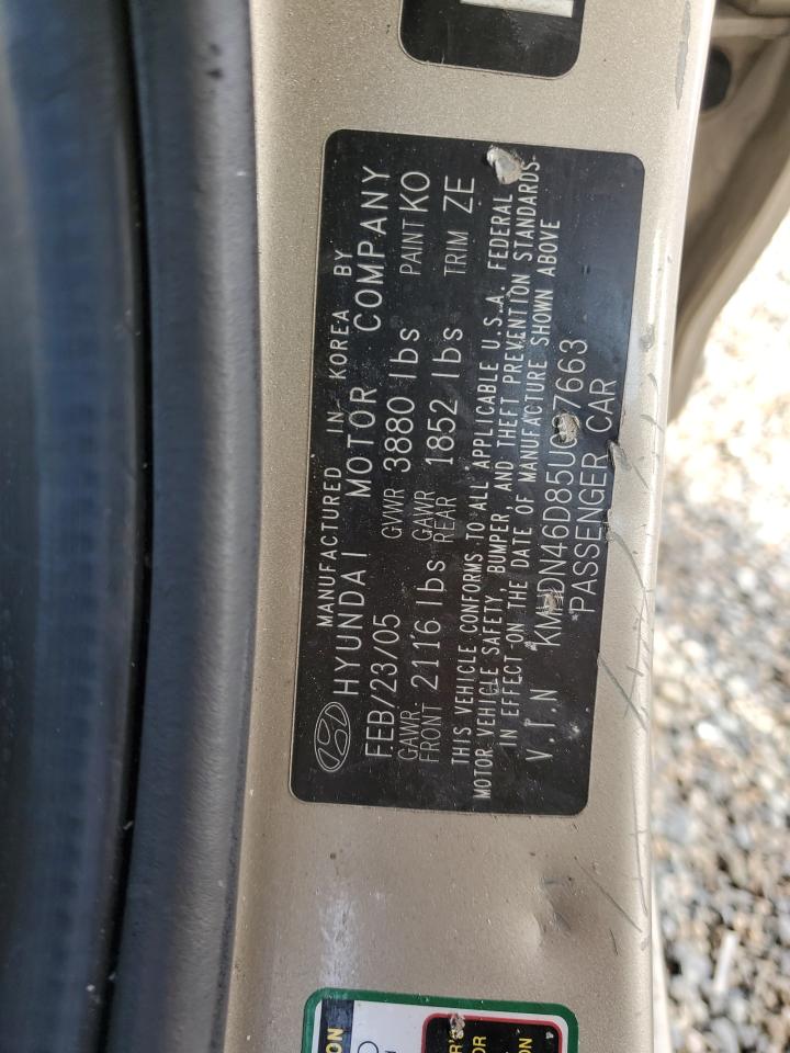 2005 Hyundai Elantra Gls VIN: KMHDN46D85U087663 Lot: 81316645
