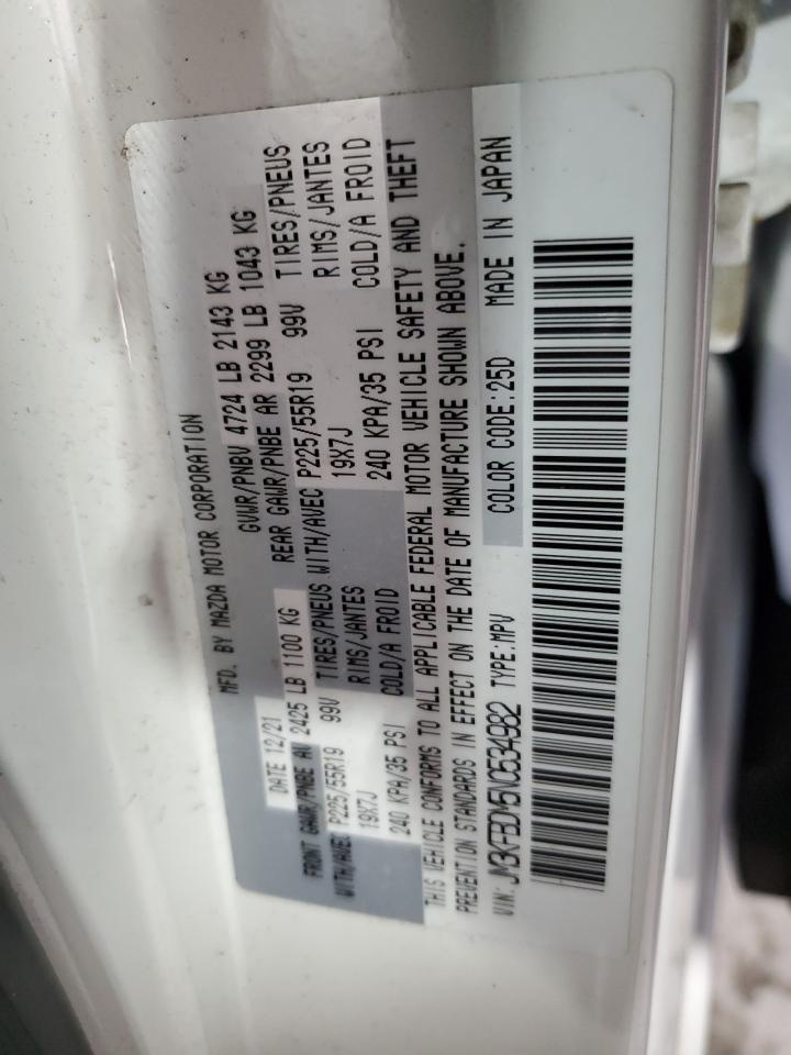 2022 Mazda Cx-5 Premium VIN: JM3KFBDM5N0534982 Lot: 86594955