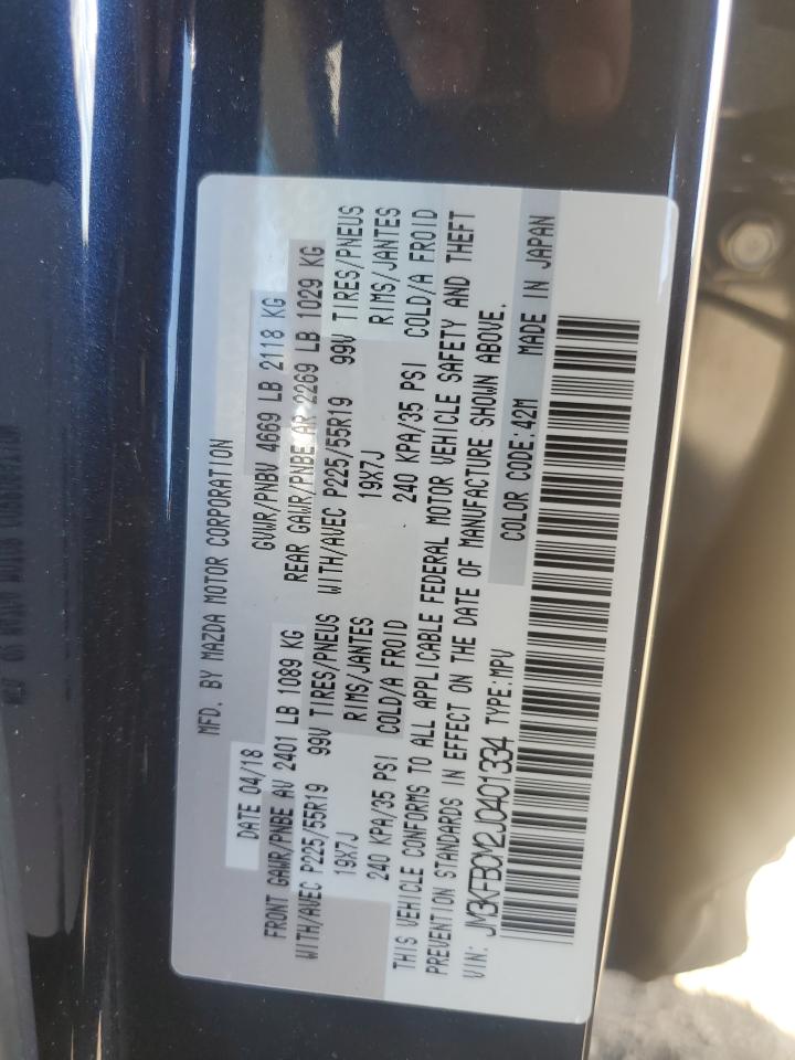 2018 Mazda Cx-5 Touring VIN: JM3KFBCM2J0401334 Lot: 82191825