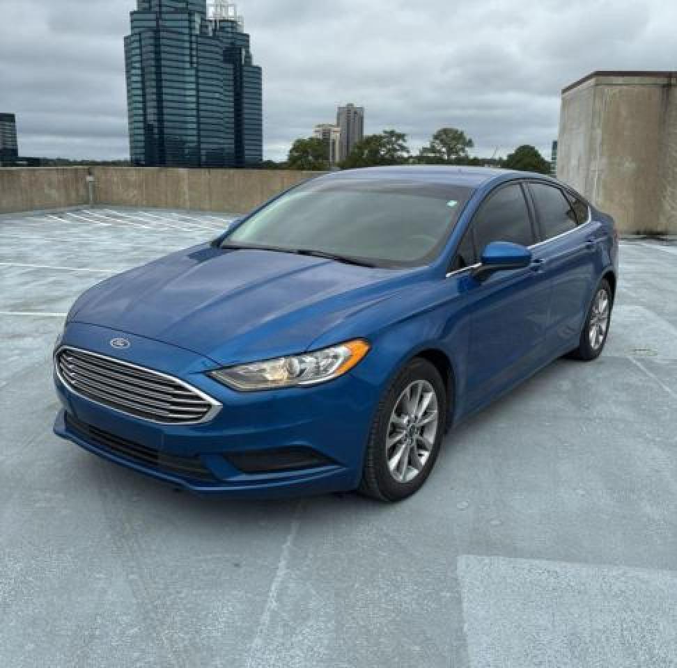 2017 Ford Fusion Se blue sedan gas 3FA6P0HD0HR340313 photo #3