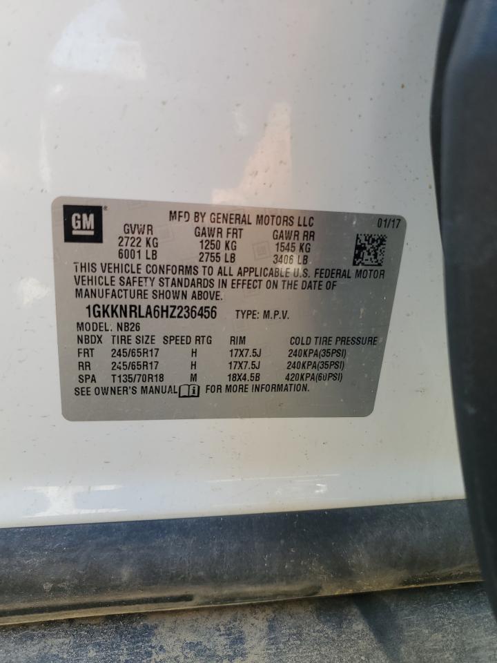 2017 GMC Acadia Sle VIN: 1GKKNRLA6HZ236456 Lot: 84184555