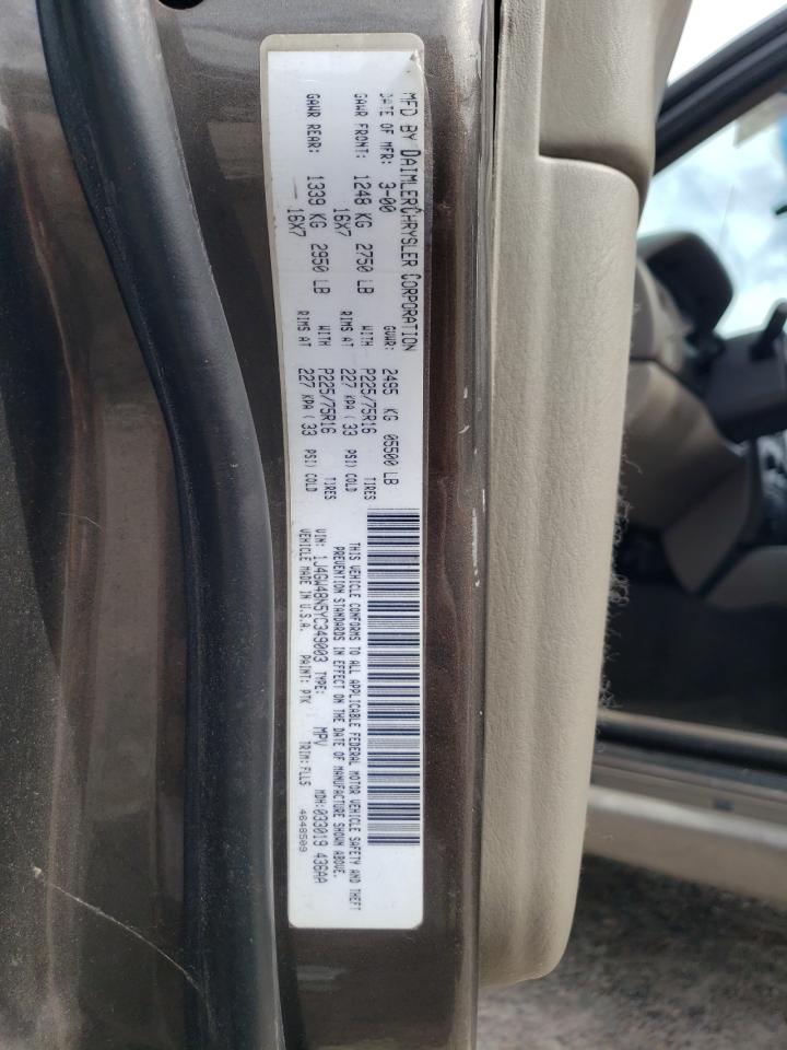 2000 Jeep Grand Cherokee Laredo VIN: 1J4GW48N5YC349003 Lot: 84806745