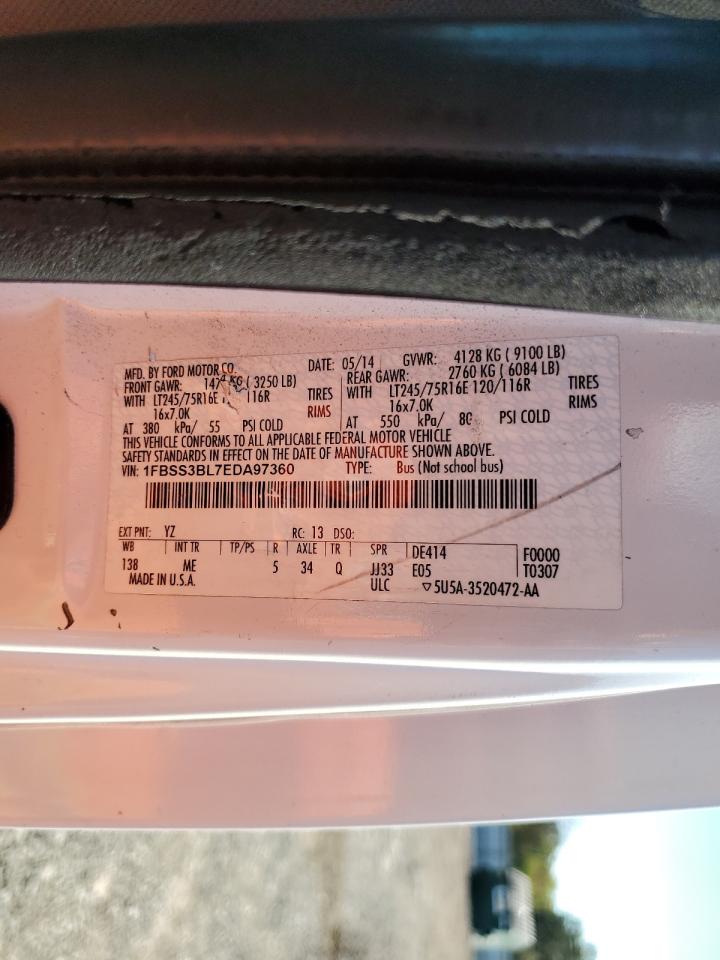 2014 Ford Econoline E350 Super Duty Wagon VIN: 1FBSS3BL7EDA97360 Lot: 85180175