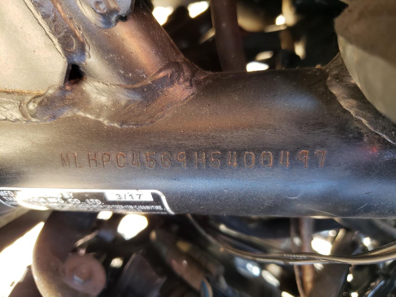 2017 Honda Cb500 F VIN: MLHPC4569H5400497 Lot: 90027635