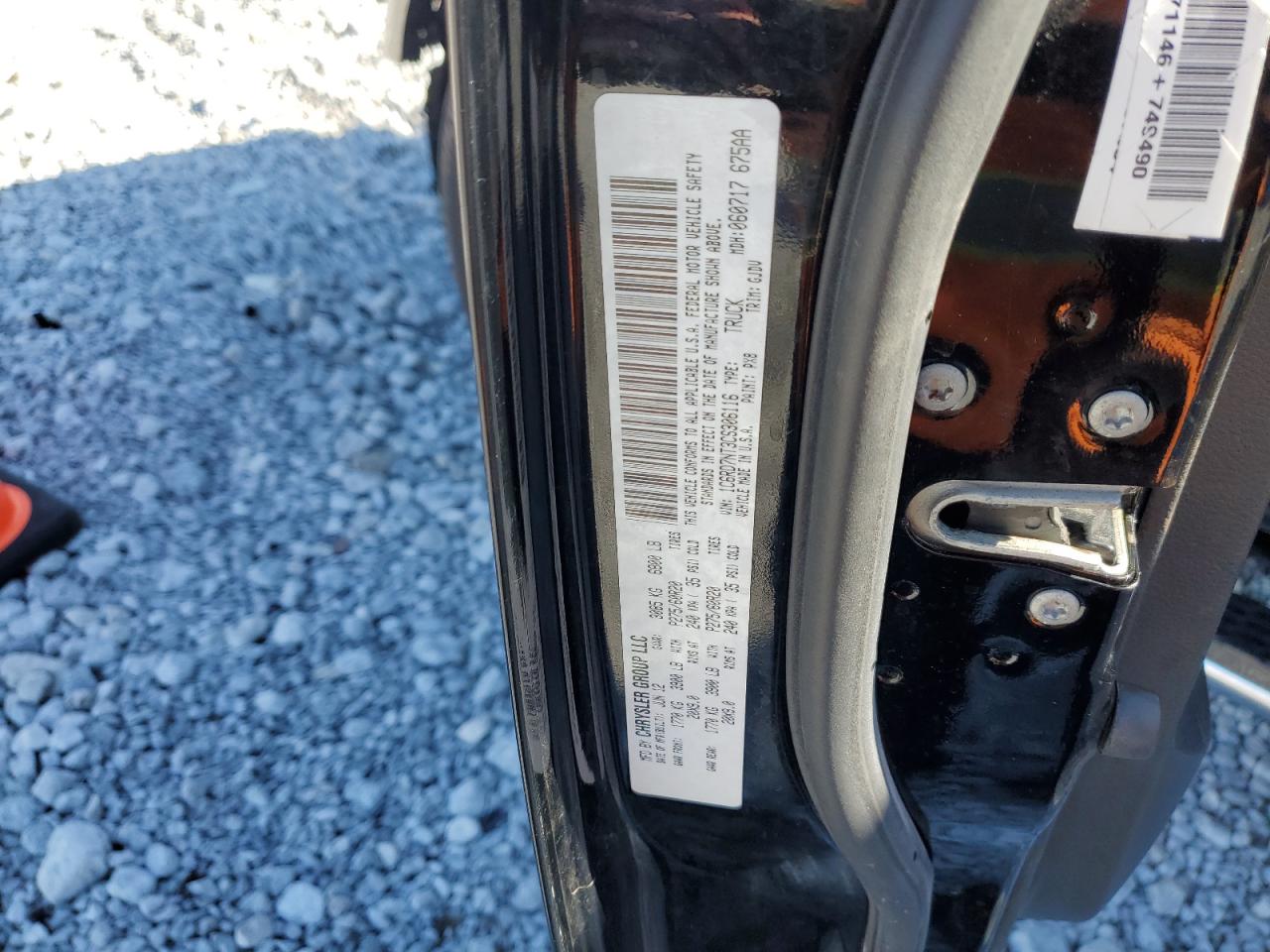 2012 Dodge Ram 1500 Laramie VIN: 1C6RD7NT3CS306116 Lot: 82260095