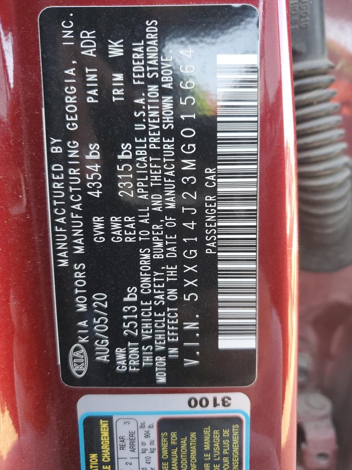 2021 Kia K5 Lxs VIN: 5XXG14J23MG015664 Lot: 82514085