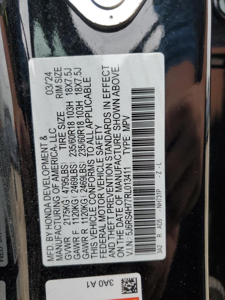 2024 Honda Cr-V Exl VIN: 5J6RS4H77RL013411 Lot: 82459295