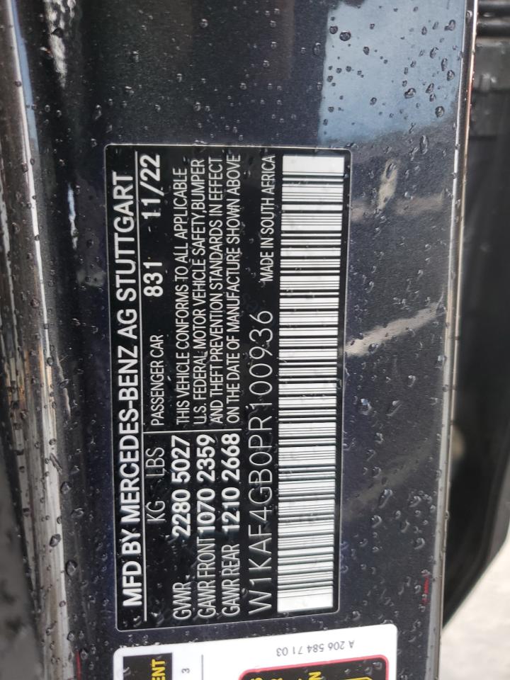 2023 Mercedes-Benz C 300 VIN: W1KAF4GB0PR100936 Lot: 82210725