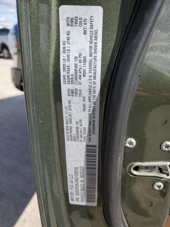 2022 Ram 2500 Laramie VIN: 3C6UR5NL4NG128016 Lot: 86155725