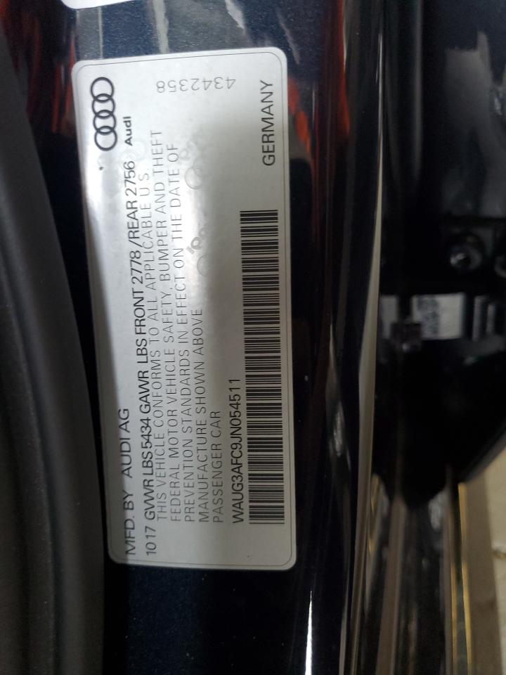 2018 Audi A6 Premium Plus VIN: WAUG3AFC9JN054511 Lot: 82286965