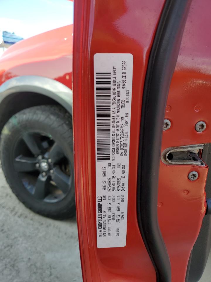 2012 Dodge Ram 1500 Slt VIN: 1C6RD7LT2CS343712 Lot: 81943675