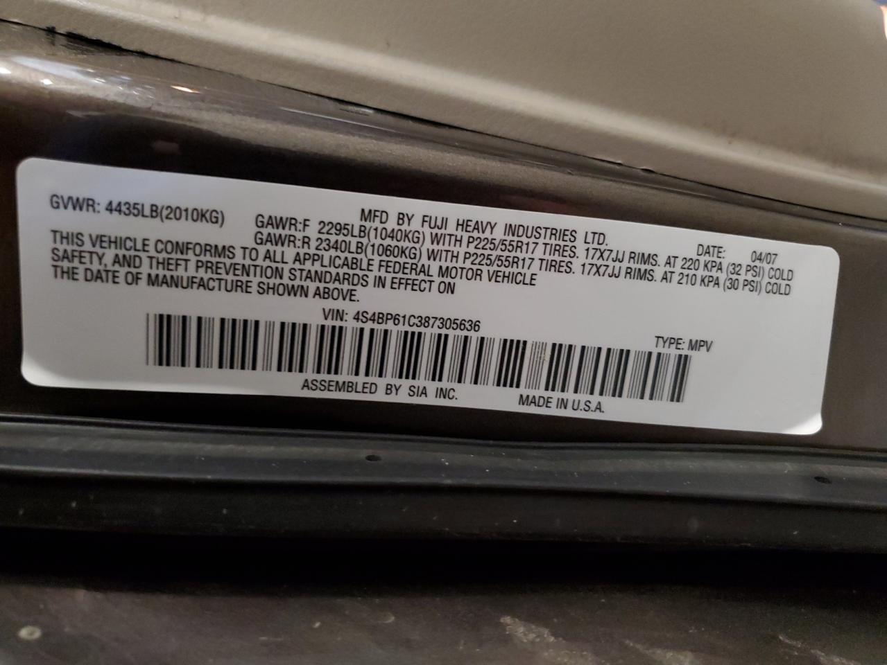 2008 Subaru Outback 2.5I VIN: 4S4BP61C387305636 Lot: 86168685