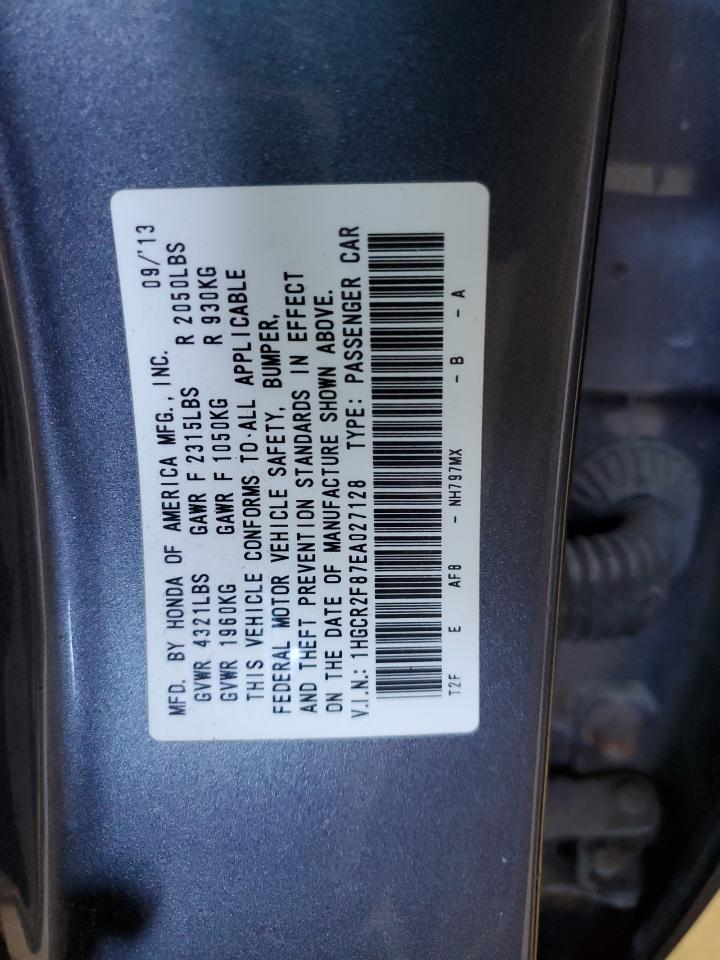 2014 Honda Accord Exl VIN: 1HGCR2F87EA027128 Lot: 85332215