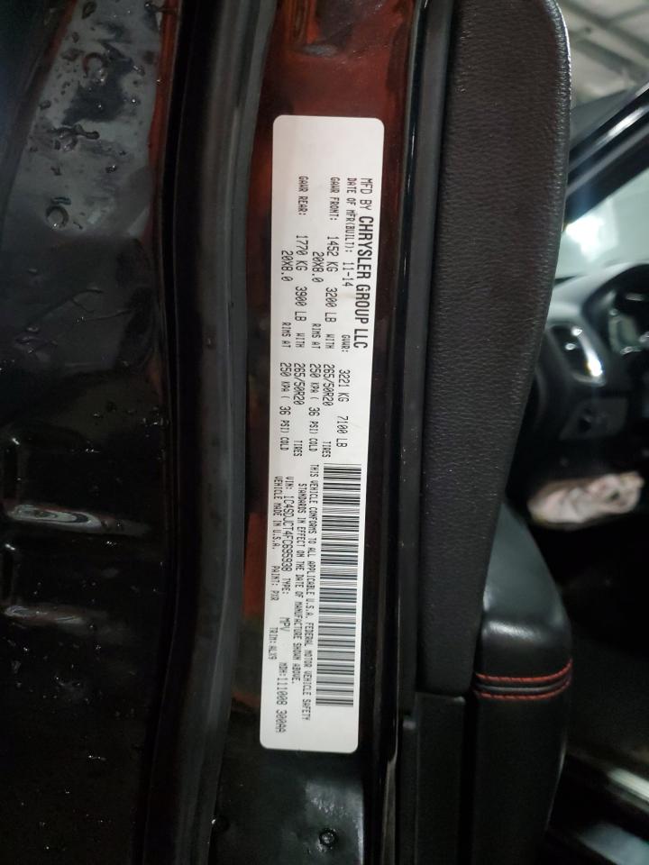 2015 Dodge Durango R/T VIN: 1C4SDJCT4FC695938 Lot: 86437245