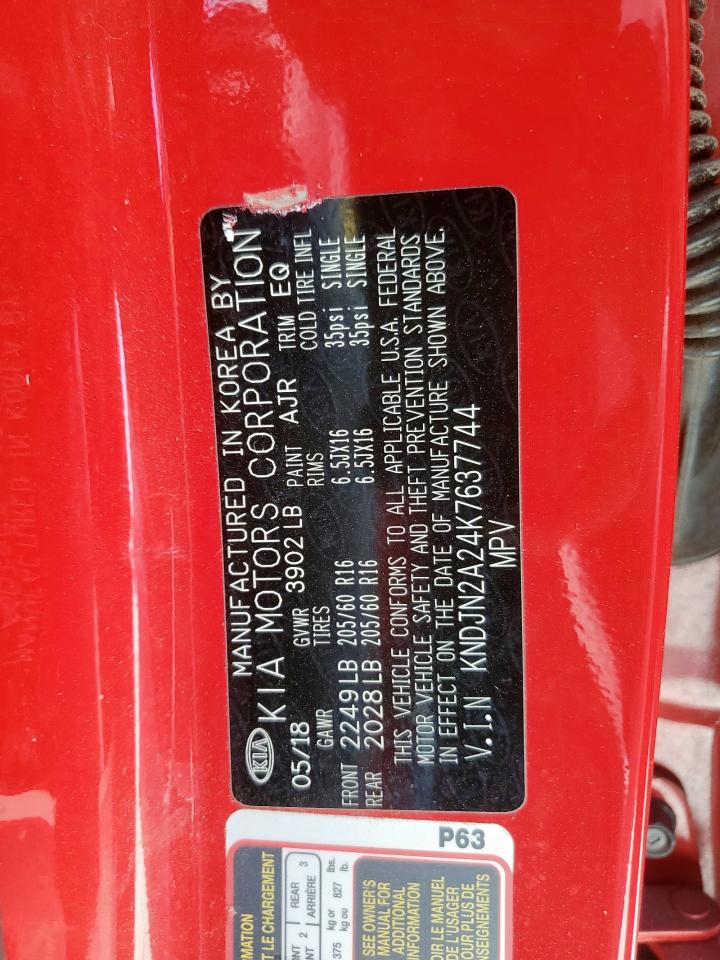 2019 Kia Soul VIN: KNDJN2A24K7637744 Lot: 84959265