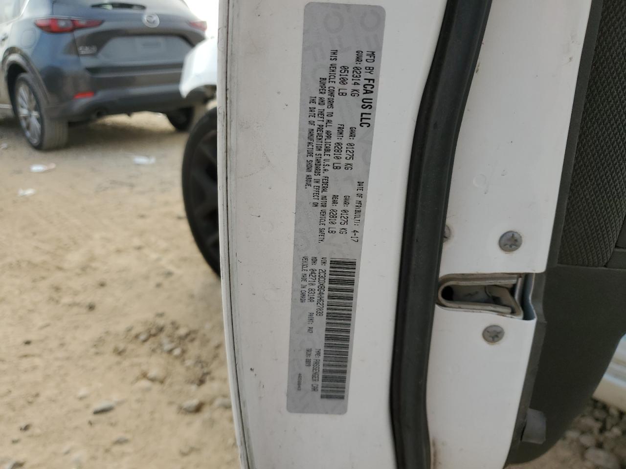 2017 Dodge Charger Se VIN: 2C3CDXBG4HH627039 Lot: 86555615