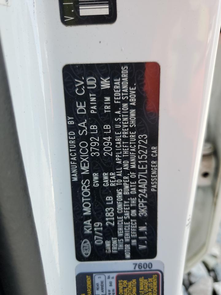 2020 Kia Forte Fe VIN: 3KPF24AD7LE152723 Lot: 87369135