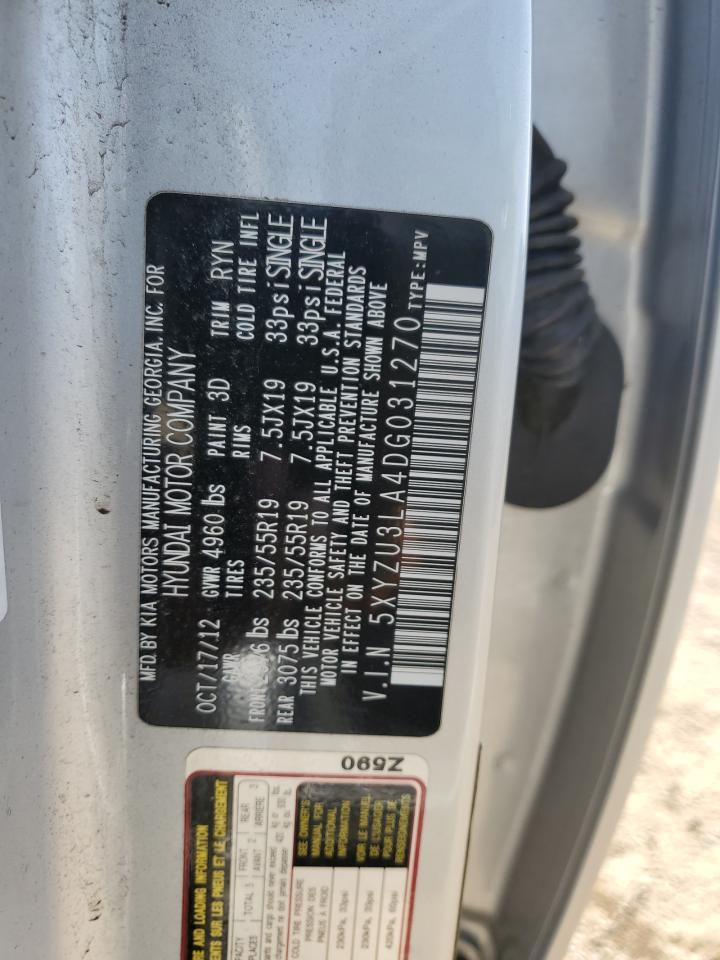 2013 Hyundai Santa Fe Sport VIN: 5XYZU3LA4DG031270 Lot: 84619615