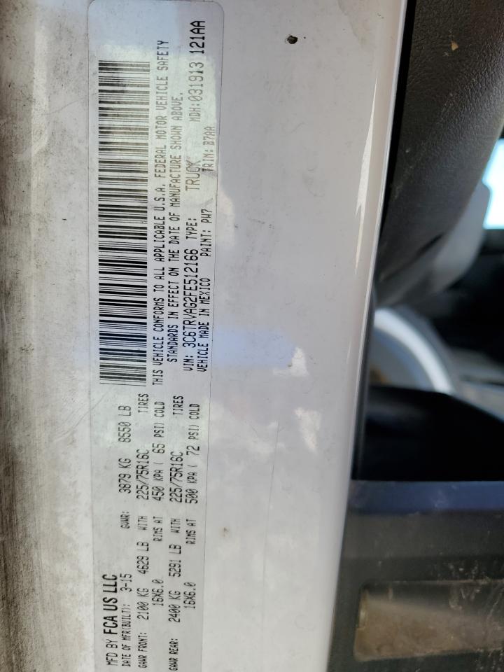 2015 Ram Promaster 1500 1500 Standard VIN: 3C6TRVAG2FE512166 Lot: 87279815