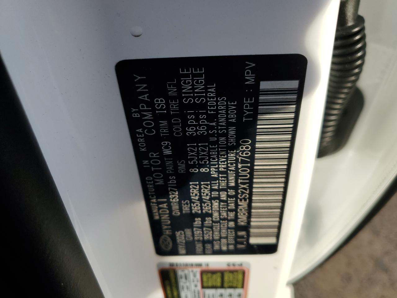 2026 Hyundai Palisade Calligraphy VIN: KM8RMES2XTU017680 Lot: 85311985