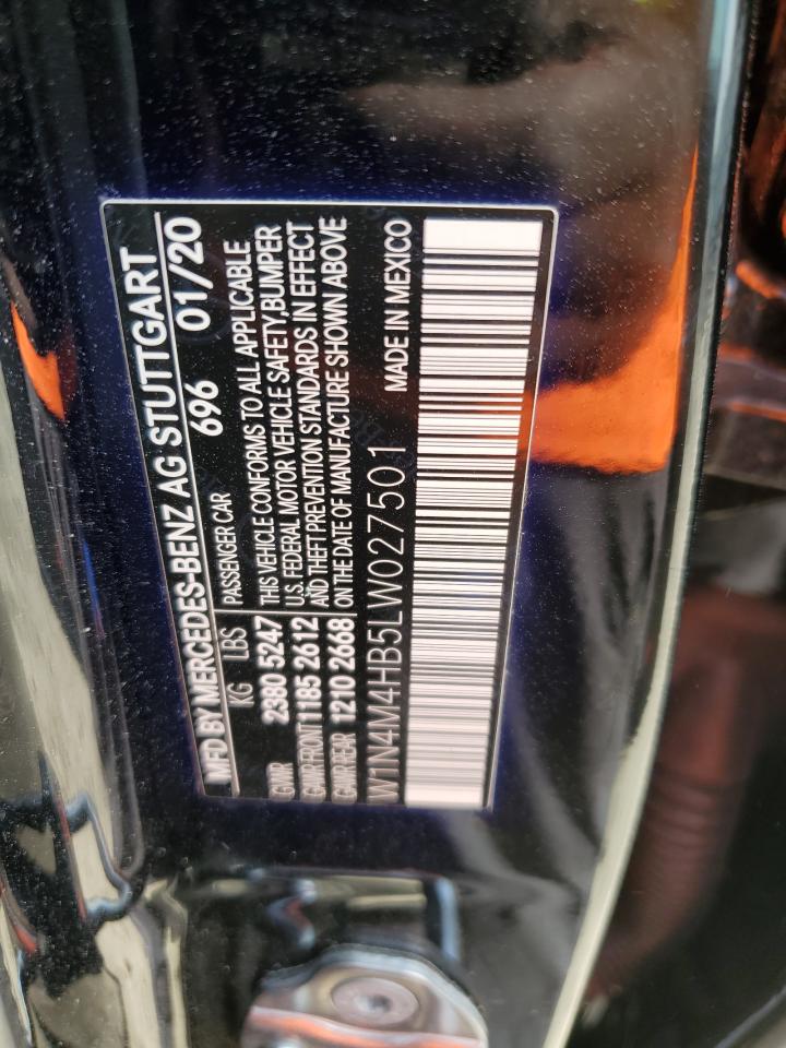 2020 Mercedes-Benz Glb 250 4Matic VIN: W1N4M4HB5LW027501 Lot: 85753635