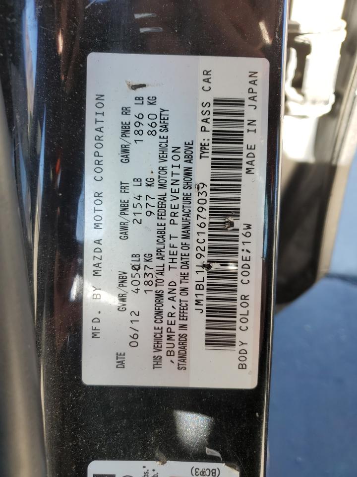 2012 Mazda 3 S VIN: JM1BL1L92C1679039 Lot: 90940045