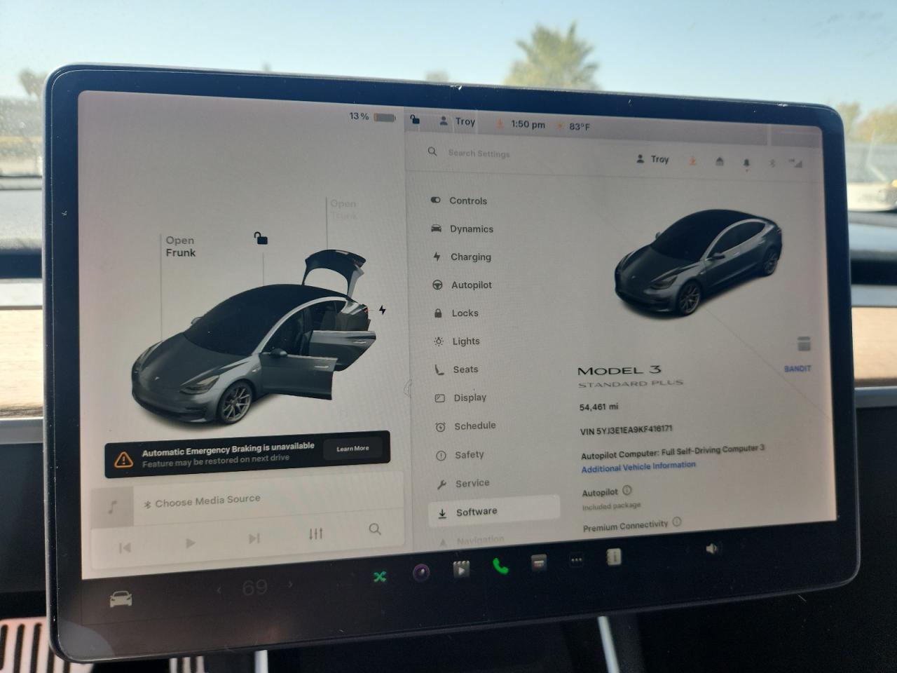 2019 Tesla Model 3 VIN: 5YJ3E1EA9KF416171 Lot: 86435865
