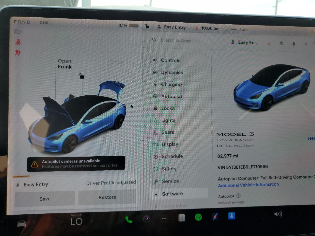 2020 Tesla Model 3 VIN: 5YJ3E1EB9LF710566 Lot: 84212375