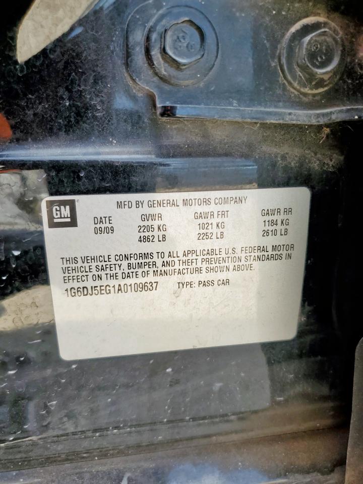2010 Cadillac Cts Performance Collection VIN: 1G6DJ5EG1A0109637 Lot: 84233345