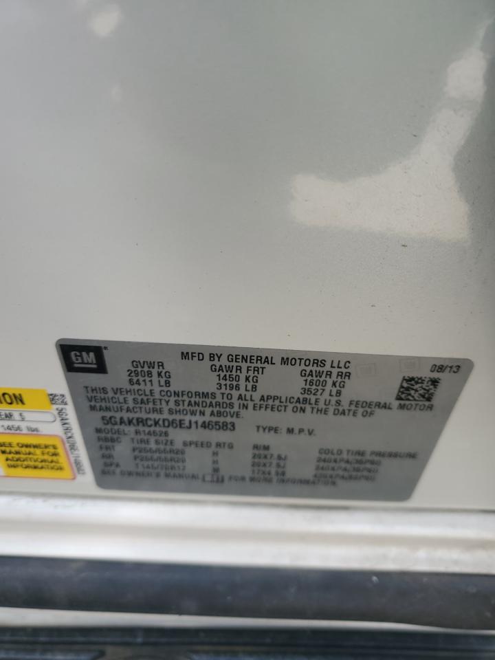 2014 Buick Enclave VIN: 5GAKRCKD6EJ146583 Lot: 90078945