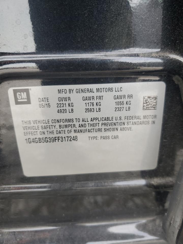 2015 Buick Lacrosse VIN: 1G4GB5G39FF317248 Lot: 82729405