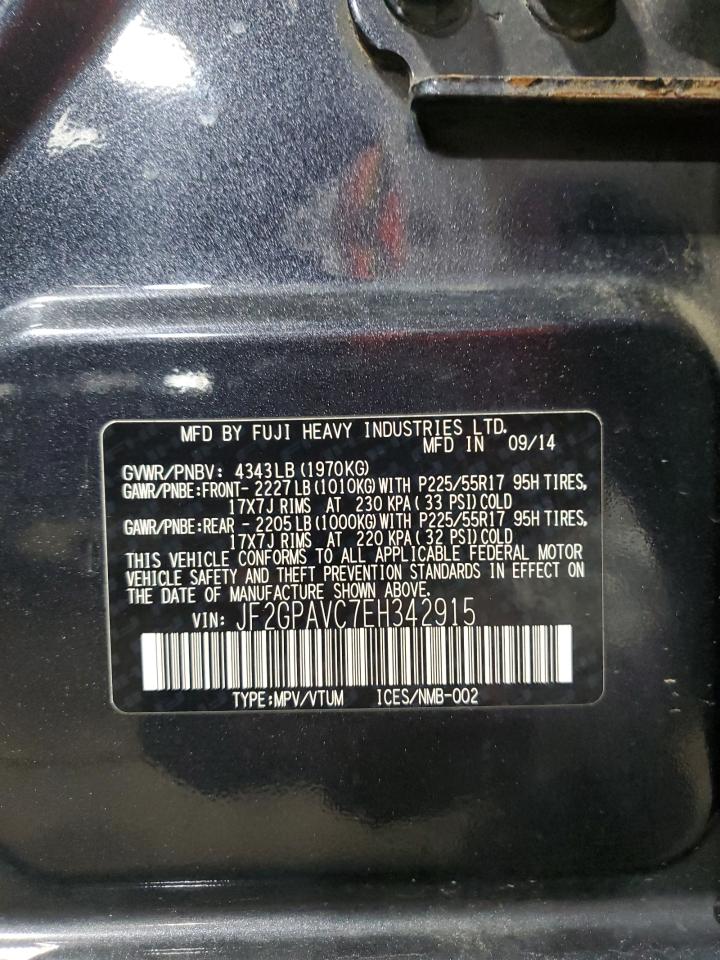 2014 Subaru Xv Crosstrek 2.0 Premium VIN: JF2GPAVC7EH342915 Lot: 86287455