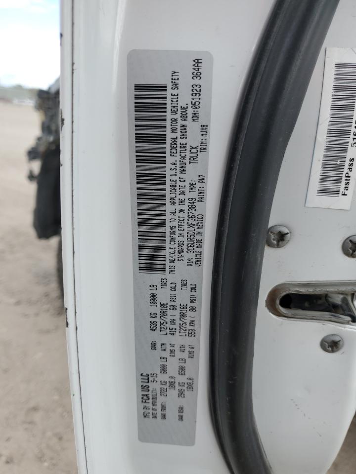 2015 Ram 2500 Slt VIN: 3C6UR5DLXFG673849 Lot: 86794535