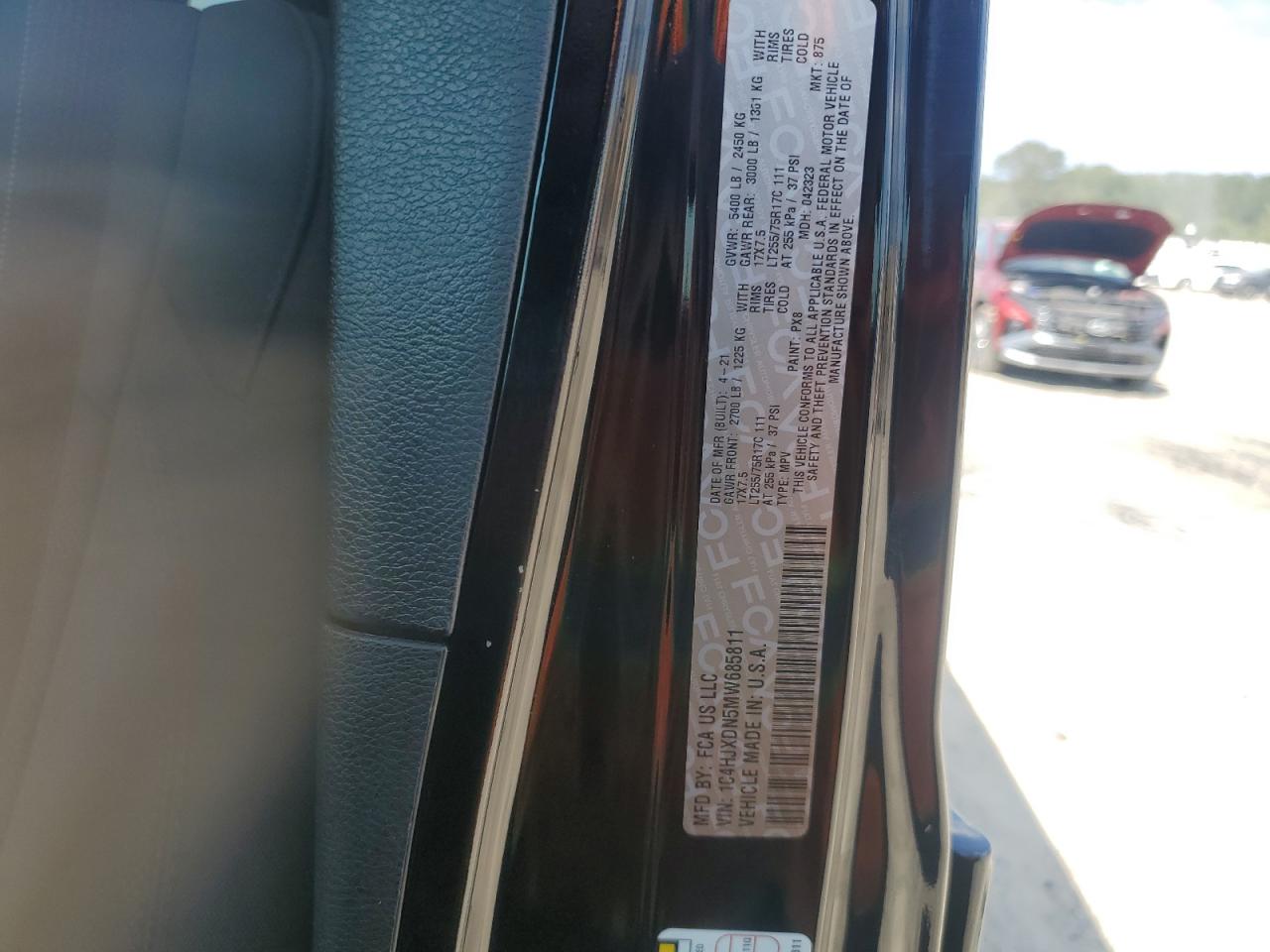 2021 Jeep Wrangler Unlimited Sport VIN: 1C4HJXDN5MW685811 Lot: 84896925